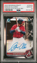 2022 Bowman Draft Chrome 1st Auto #CDAIA Ignacio Alvarez Black /75 PSA 10