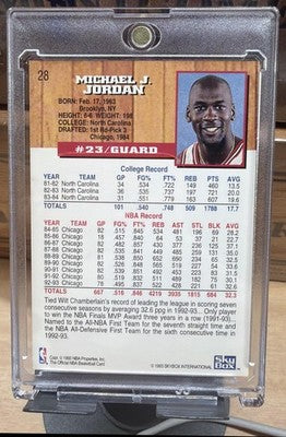 1993-94 Hoops Michael Jordan #28 Bulls