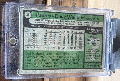 1979 Topps Dave Winfield #30 Padres