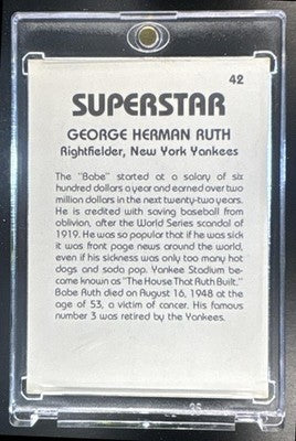 1980 TCMA Superstars Babe Ruth #42