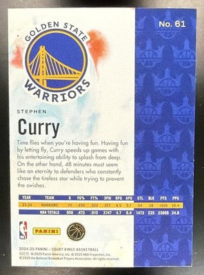 2024-25 Panini Court Kings Stephen Curry #6 Water Color Warriors