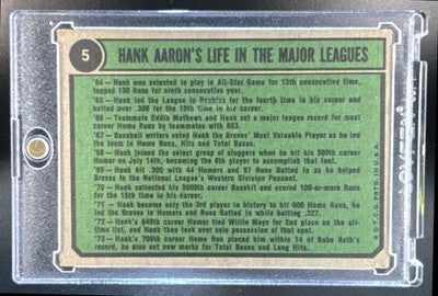 1974 Topps Hank Aaron Special: 1966-1969 #5 Braves