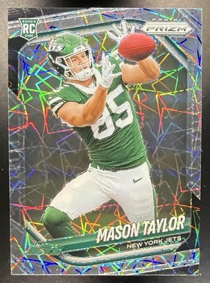 2025 Panini Prizm Mason Taylor #329 Lazer RC Jets