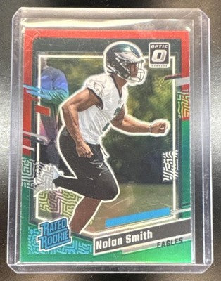 2023 Panini Donruss Nolan Smith Optic Rated Rookie Preview Red & Green Prizm RC