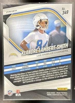 2025 Panini Prizm KeAndre Lambert-Smith #349 White Disco RC Chargers