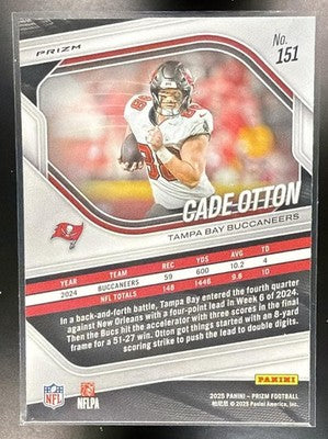 2025 Panini Prizm Cade Otton #151 White Disco Buccaneers
