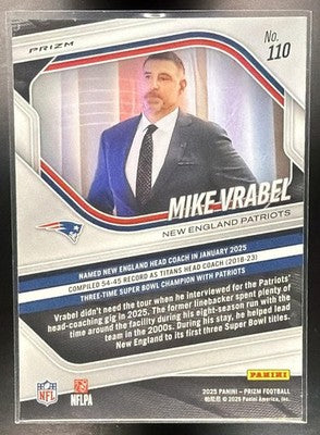 2025 Panini Prizm Mike Vrabel #110 Lazer Patriots