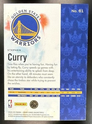 2024-25 Panini Court Kings Stephen Curry #61 Warriors