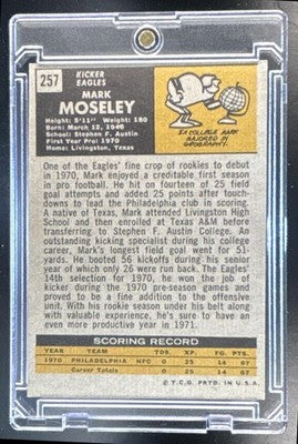 1971 Topps Mark Moseley #257 RC Eagles