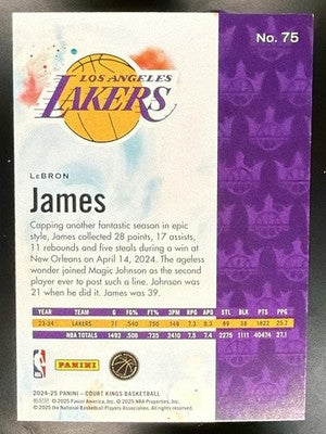 2024-25 Panini Court Kings LeBron James #75 Lakers