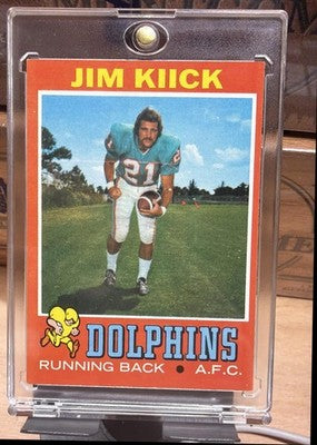 1971 Topps Jim Kiick #186 RC Dolphins