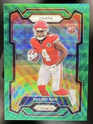 2023 Panini Prizm Rashee Rice #350 Green Wave RC Chiefs