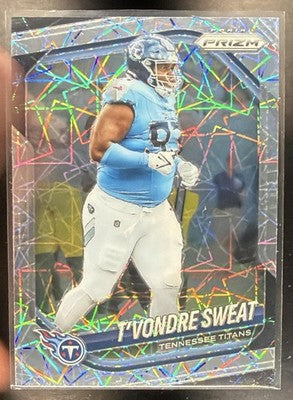 2025 Panini Prizm T'Vondre Sweat #80 Lazer Titans