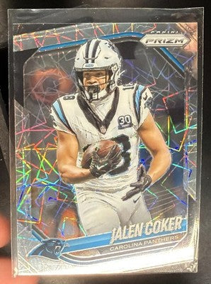 2025 Panini Prizm Jalen Coker #55 Lazer Panthers