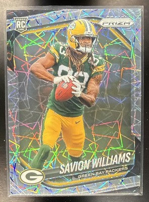 2025 Panini Prizm Savion Williams #306 Lazer RC Packers