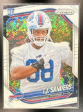 2025 Panini Prizm T.J. Sanders #338 White Disco RC Bills