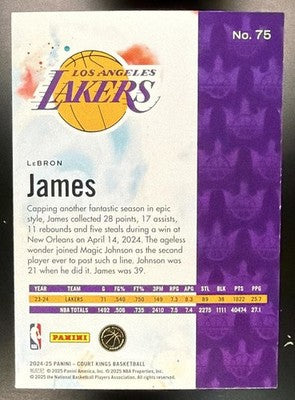 2024-25 Panini Court Kings LeBron James #75 Lakers