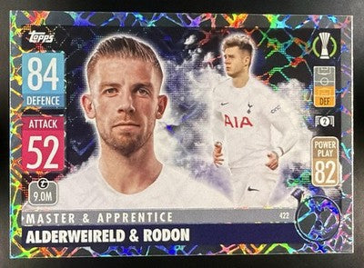 2021 Topps Match Attax Champions & Europa League Toby Alderweireld Joe Rodon 422