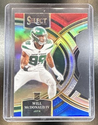 2023 Panini Select Will McDonald IV #192 Red and Blue Prizms Die Cut RC Premier