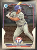 2023 Bowman Draft Wyatt Langford #BDC-106 Chrome 1st Prospect Rangers