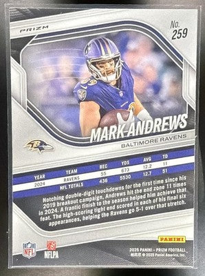 2025 Panini Prizm Mark Andrews #259 No Huddle Ravens