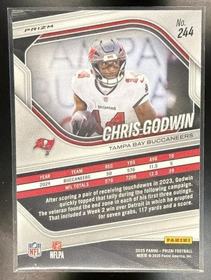 2025 Panini Prizm Chris Godwin #244 White Disco Buccaneers