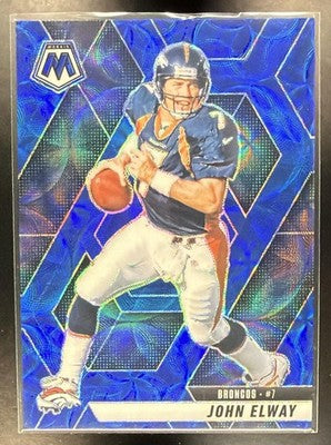 2025 Panini Mosaic John Elway #31 Reactive Blue Prizm Broncos
