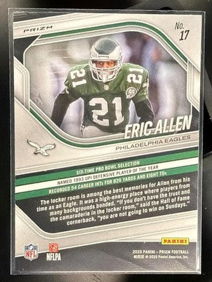 2025 Panini Prizm Eric Allen #17 Lazer Eagles