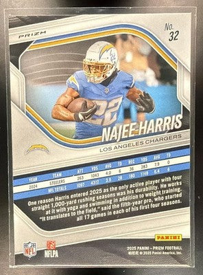 2025 Panini Prizm Najee Harris #32 Lazer Chargers