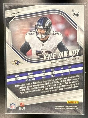 2025 Panini Prizm Kyle Van Noy #246 Lazer Ravens