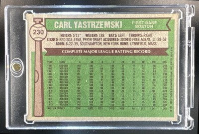 1976 Topps Carl Yastrzemski #230 Red Sox
