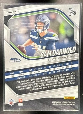 2025 Panini Prizm Sam Darnold #269 White Disco Seahawks