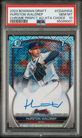 2023 Bowman Draft Chrome 1ST Autograph Hurston Waldrep HTA Choice PSA 10 # /150