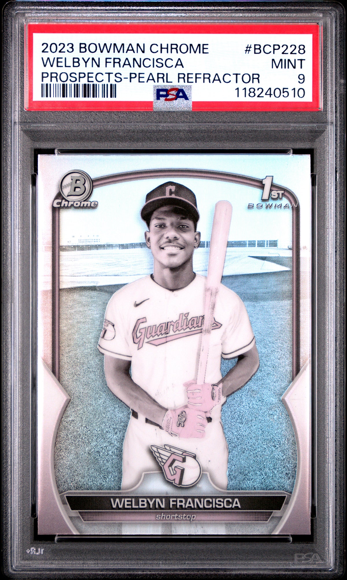 2023 Bowman Chrome  Welbyn Francisca  Pearl Refractor PSA 9