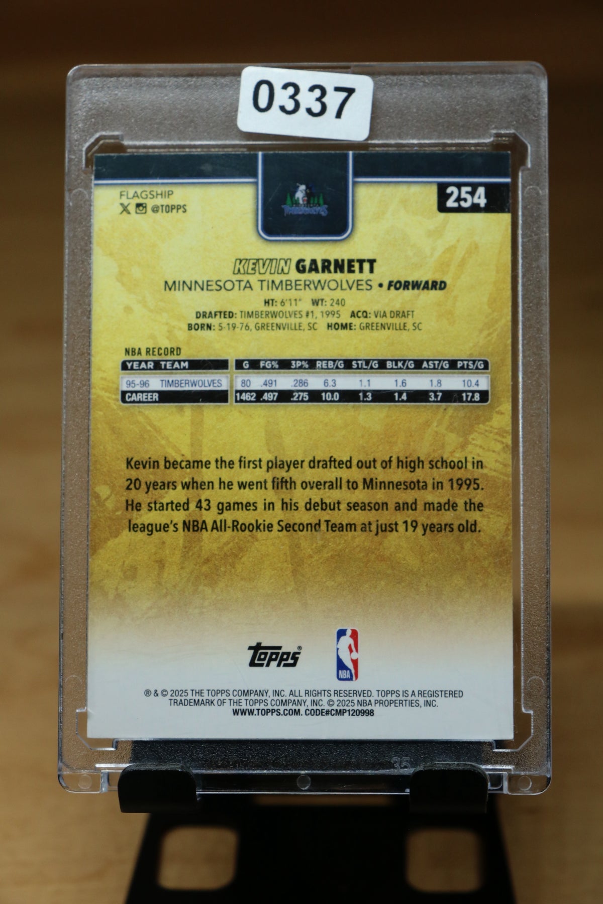 2025-26 Topps #254 Kevin Garnett Golden Mirror