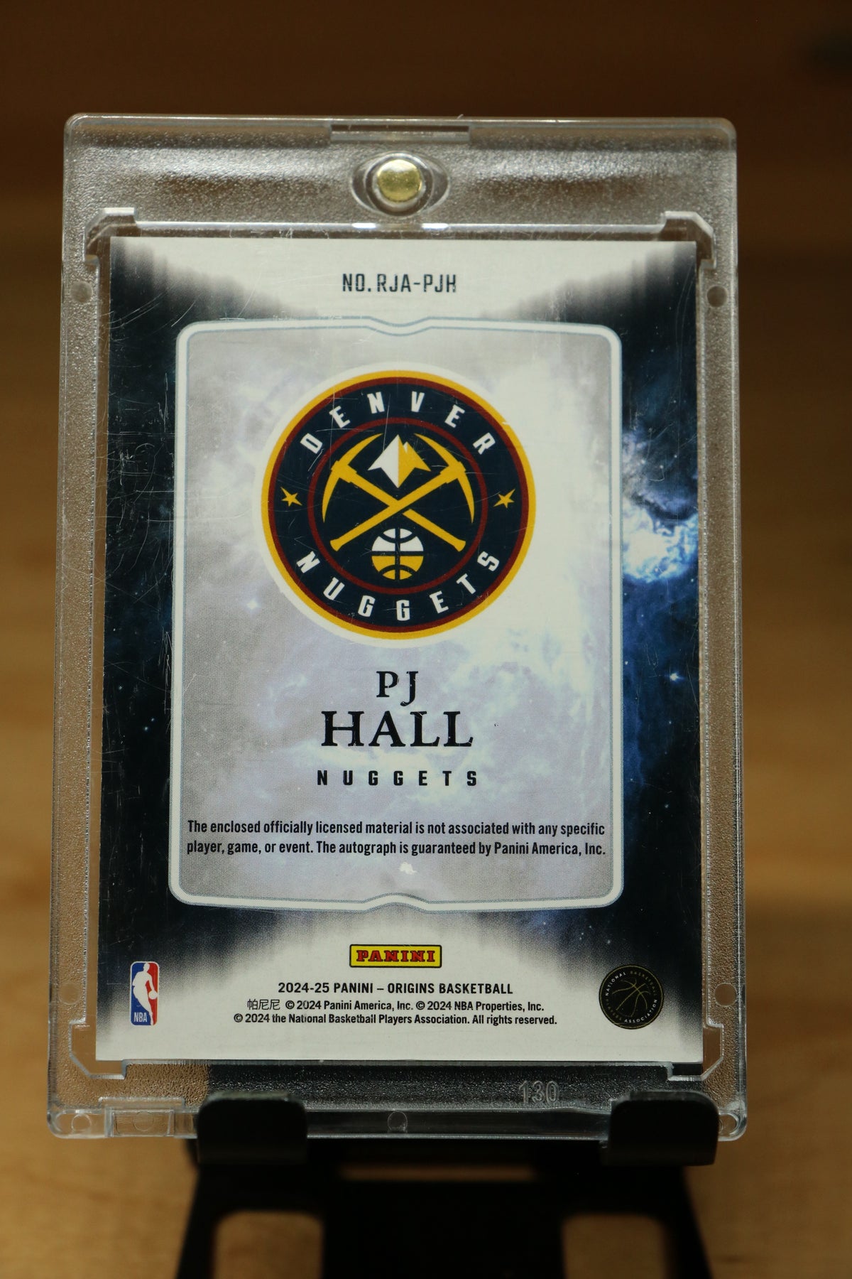2024-25 Panini Origins #RJA-PJH PJ Hall Rookie Jersey Autographs Blue #/49
