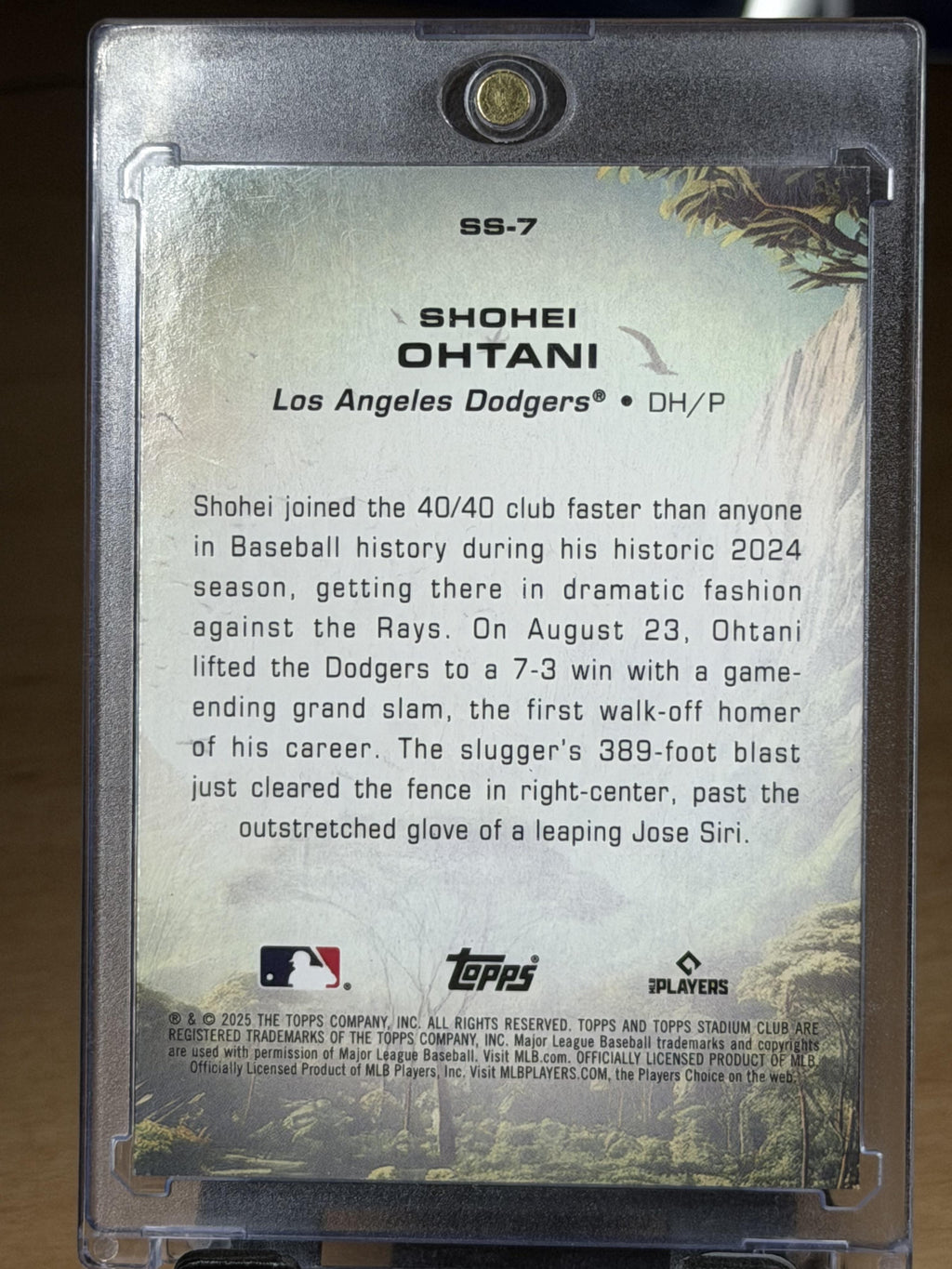 2025 Stadium Club #SS-7 Shohei Ohtani Savage Sluggers