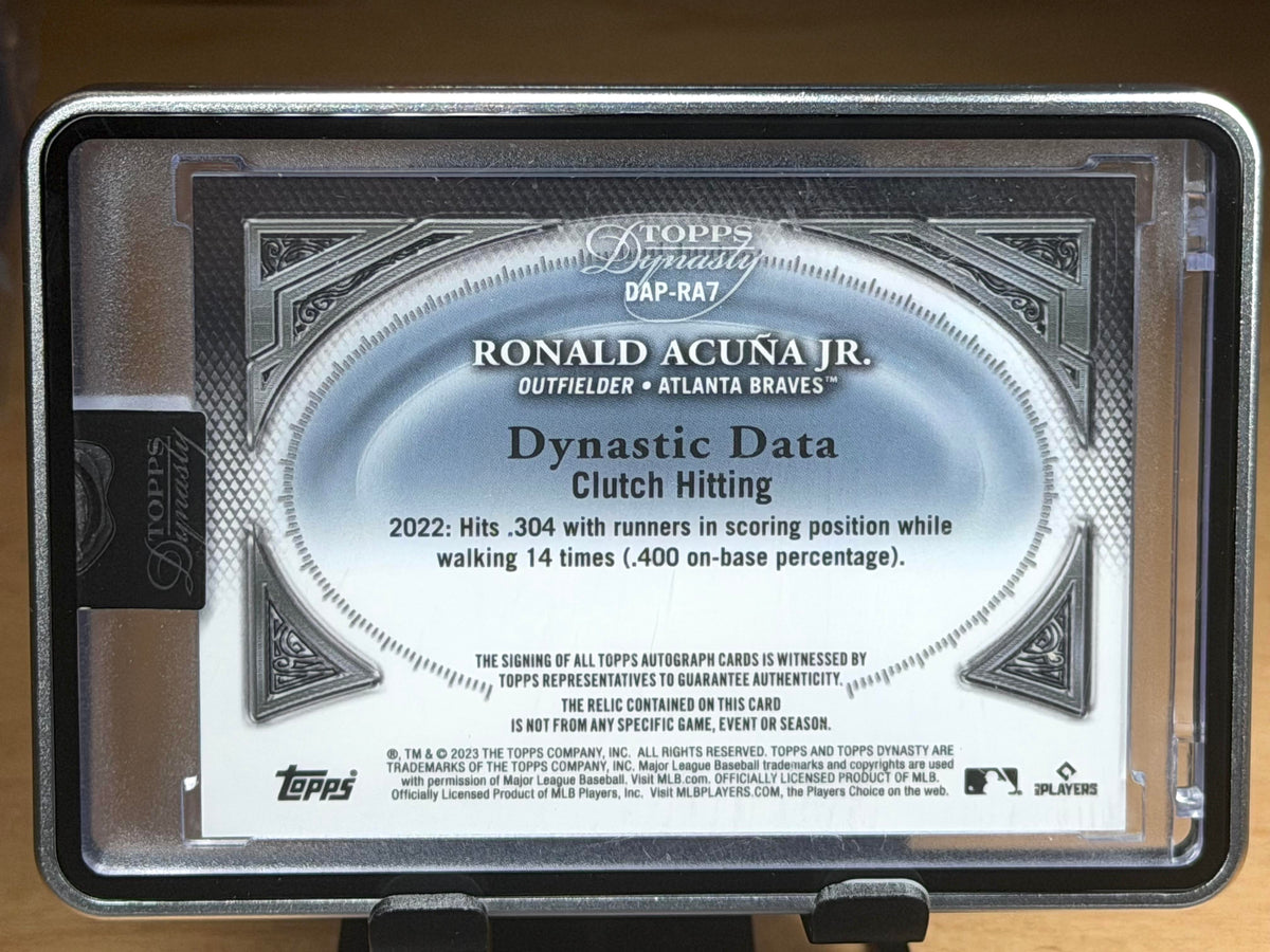 2022 Topps Dynasty #DAP-RAC7 Ronald Acuña Jr. # 3/5
