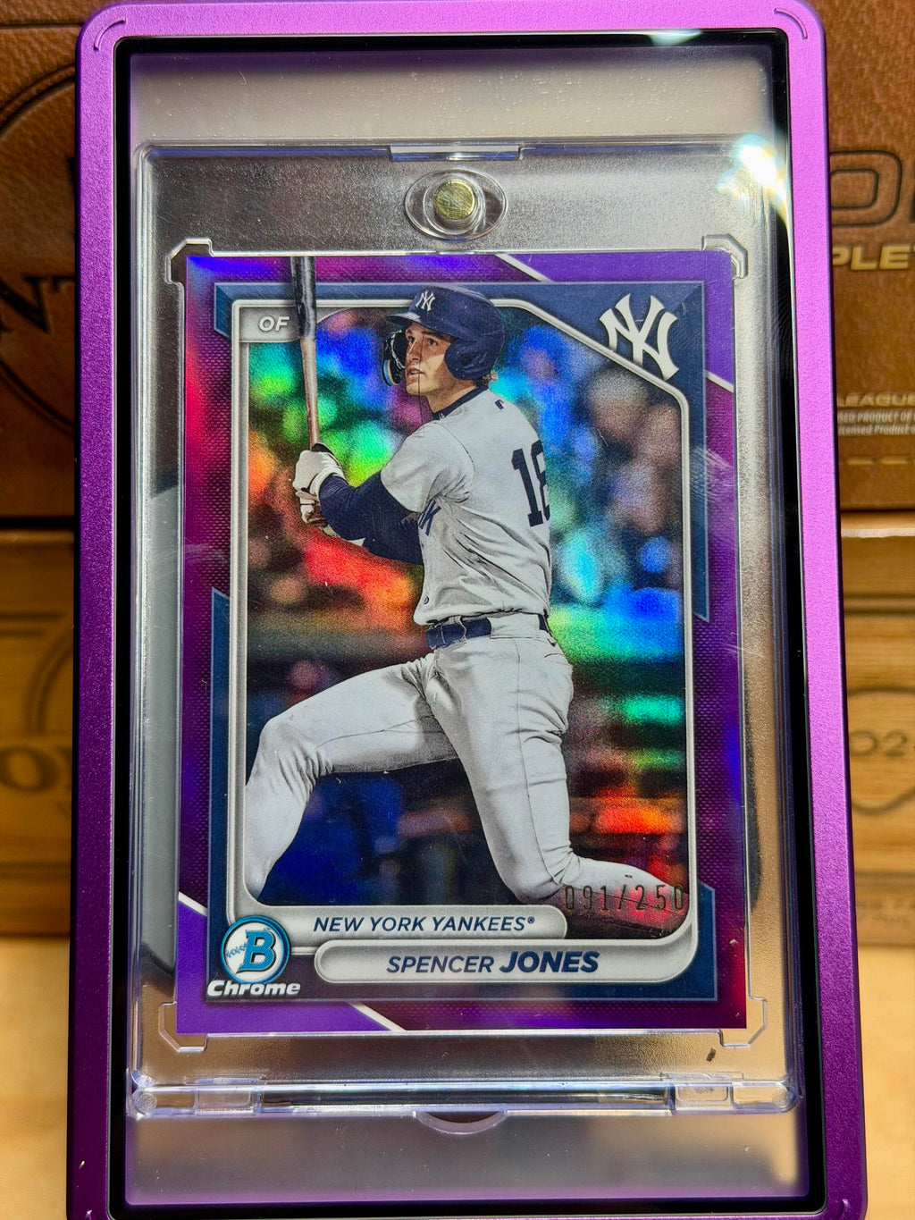 2024 Bowman #BCP-32 Spencer Jones Chrome Prospects Purple Refractors #/250
