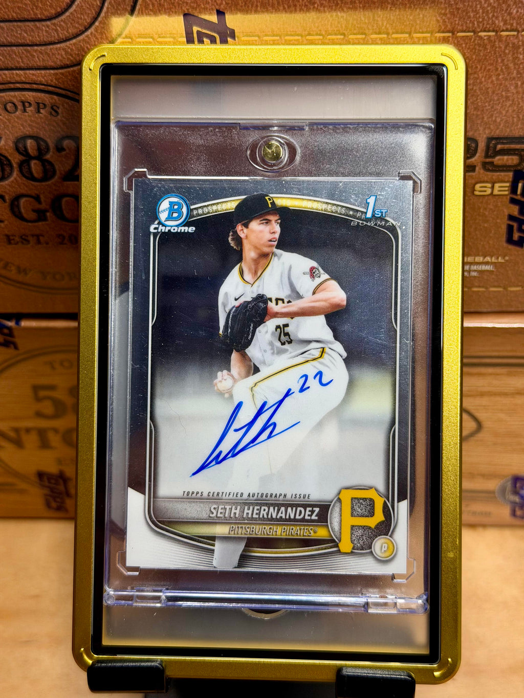 2025 Bowman Draft #CPA-SH Seth Hernandez Chrome Prospect Autographs