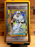 2025 Topps Chrome  De'Von Achane Chrome Autographs Gold Lava Refractor #/50