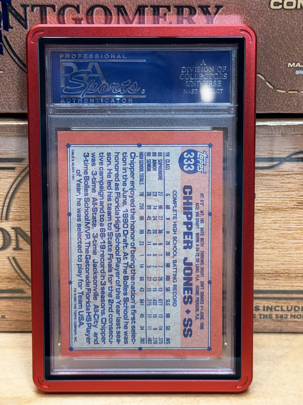 1991 Topps Desert Shield #333 Chipper Jones Desert Shield PSA 9