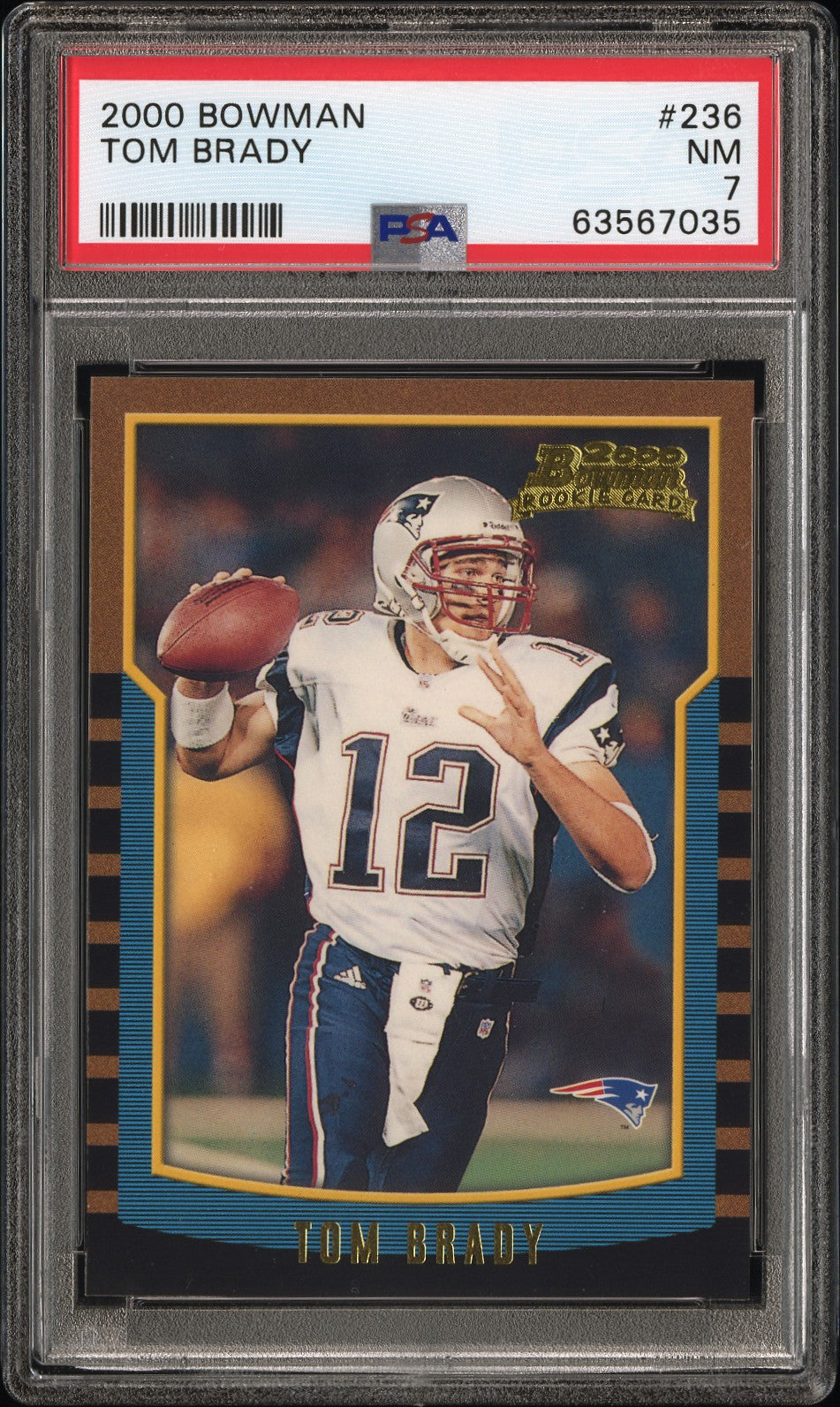 2000 Bowman #236 Tom Brady PSA 7
