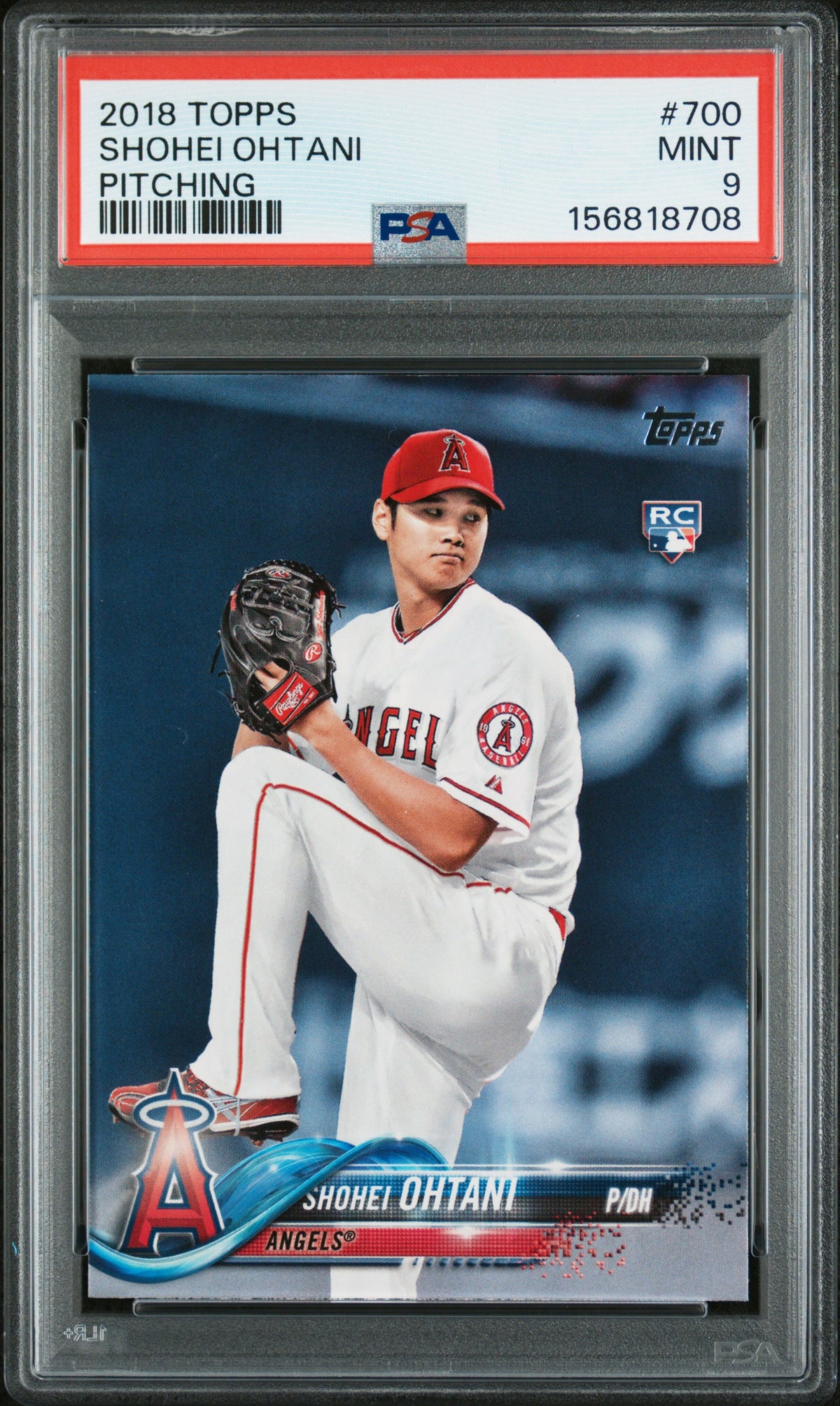 2018 Topps #700 Shohei Ohtani Pitching PSA 9