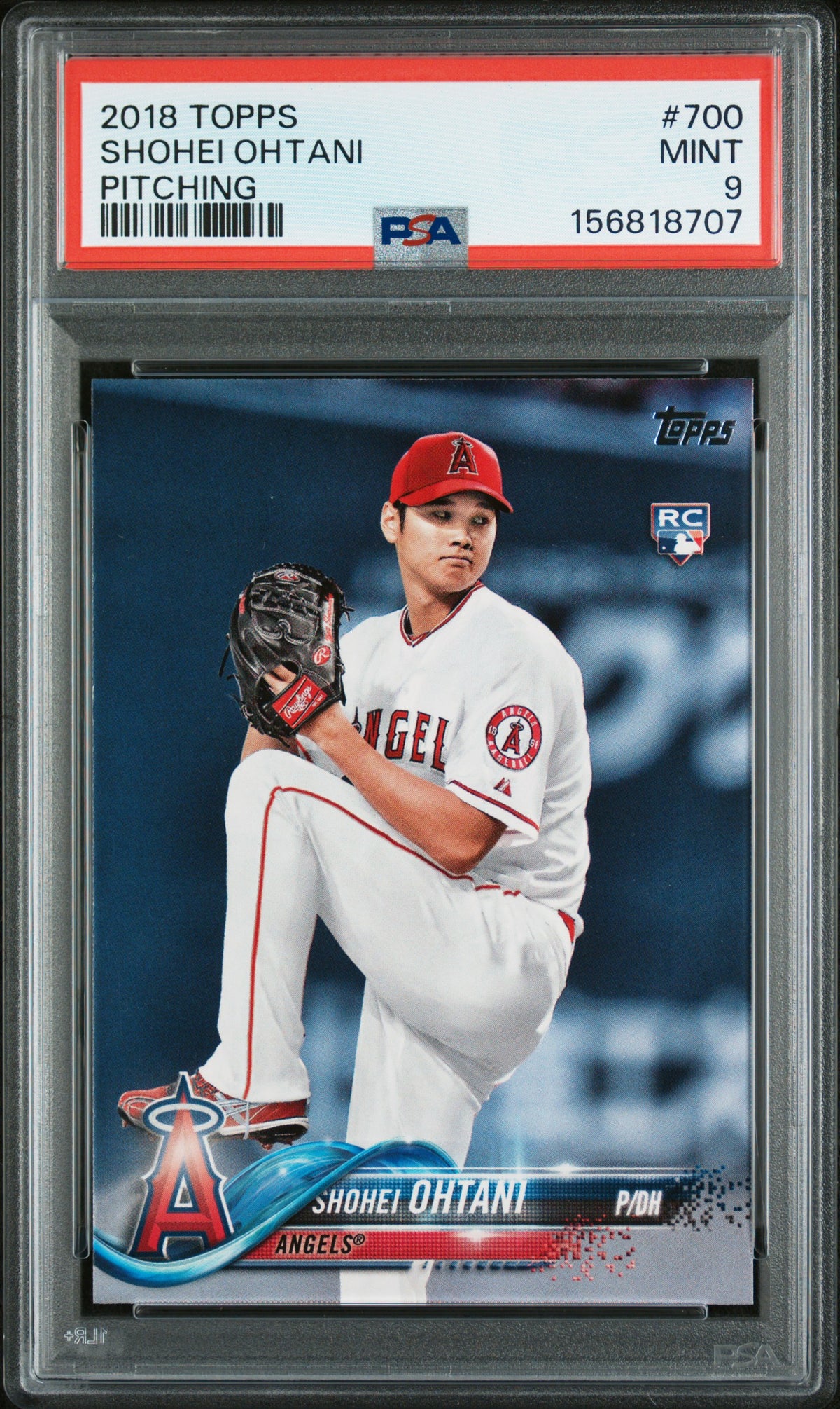 2018 Topps #700 Shohei Ohtani Pitching PSA 9