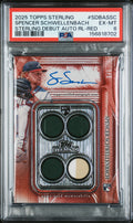 2025 Topps Sterling Spencer Schwellenbach Sterling Debut Auto Red PSA 7 # /5