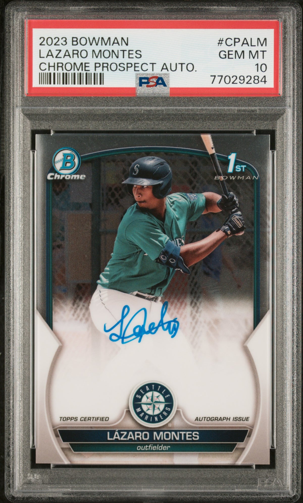 2023 Bowman Chrome Lazaro Montes Chrome Prospect Auto PSA 10