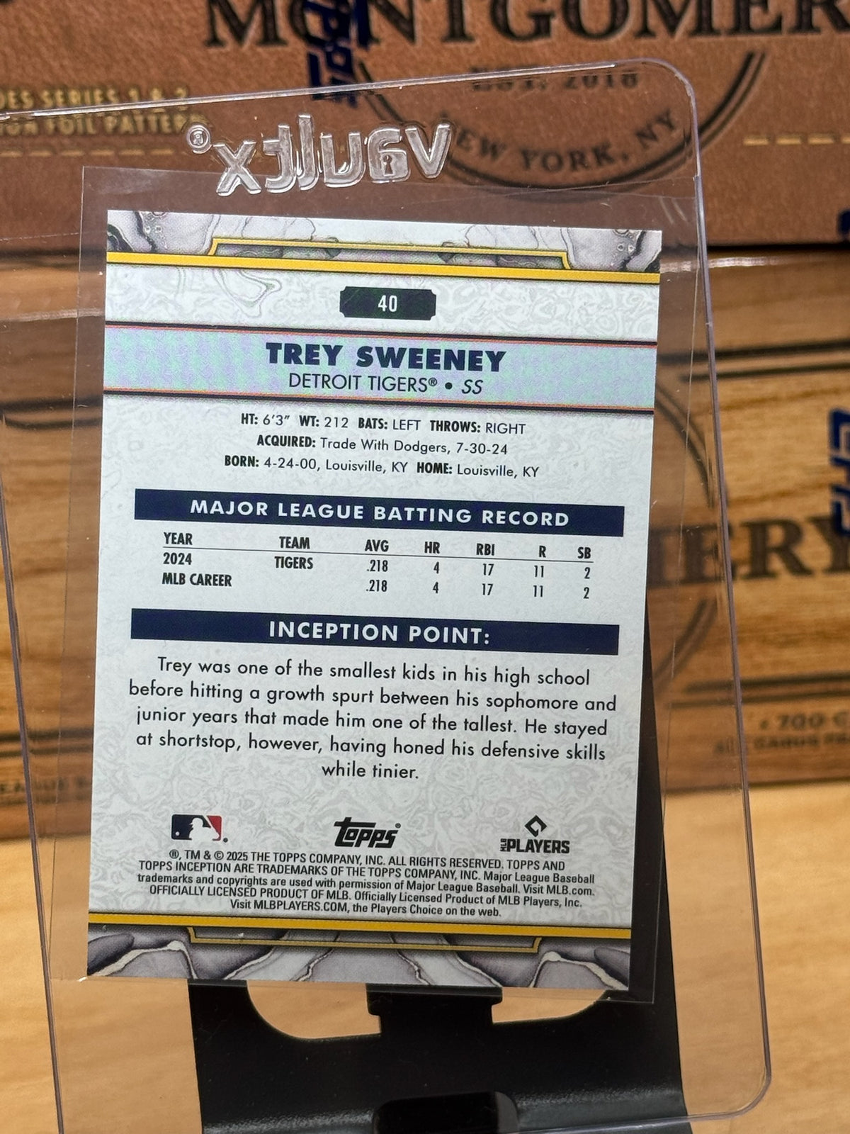 2025 Topps Inception #40 Trey Sweeney green