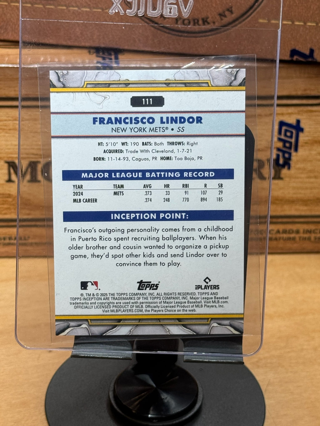 2025 Topps Inception #111 Francisco Lindor