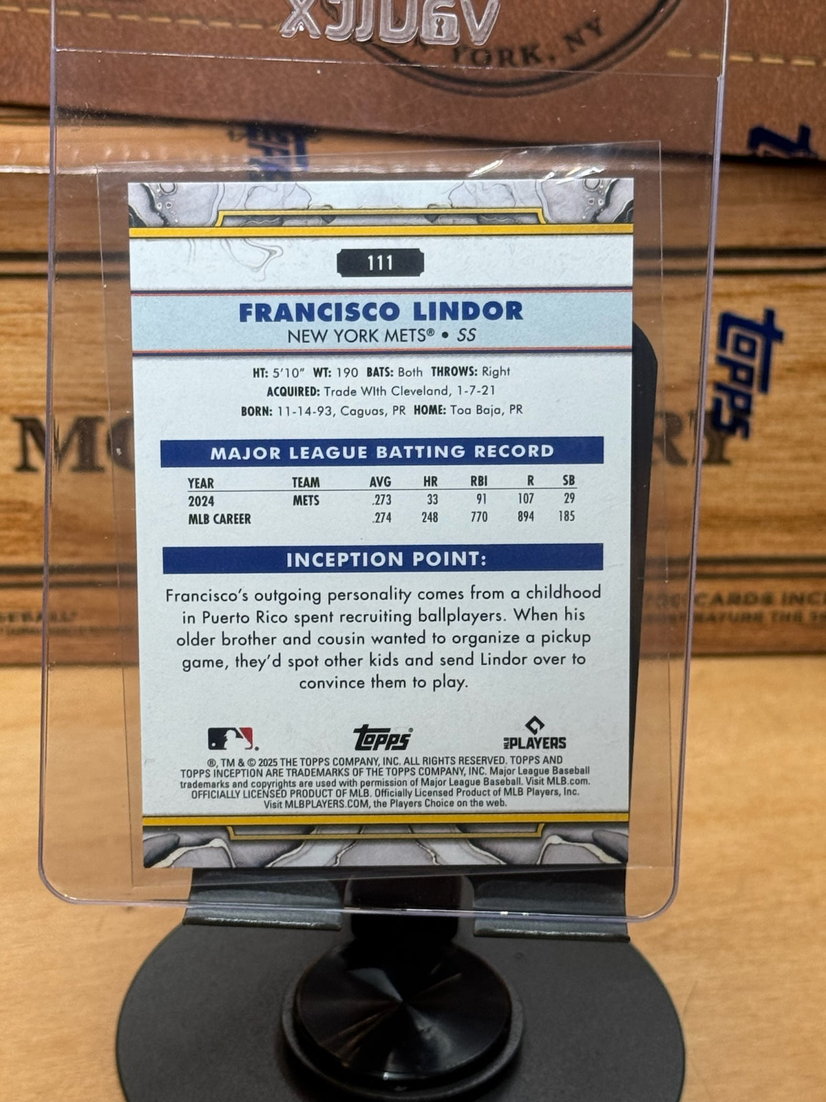 2025 Topps Inception #111 Francisco Lindor
